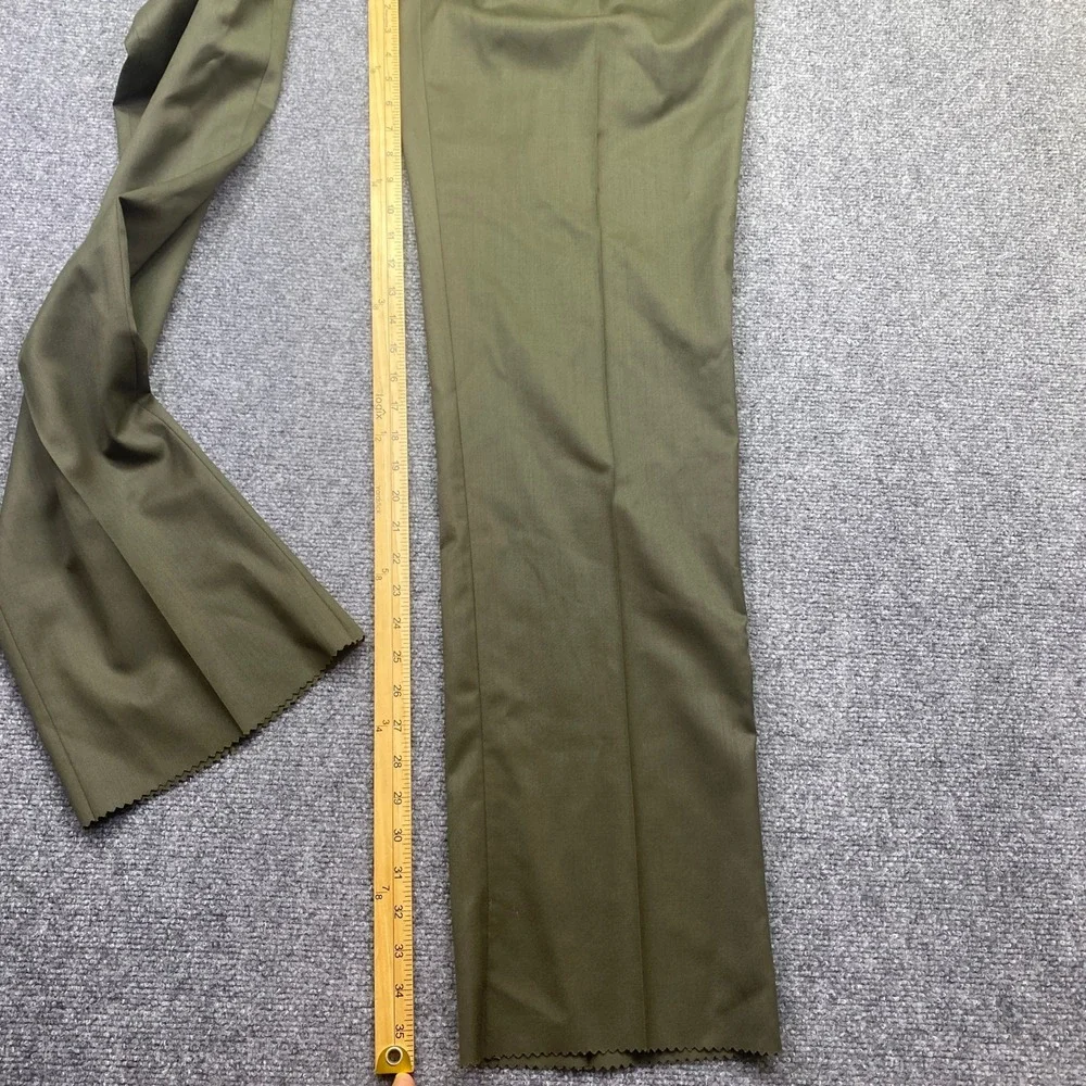 Jos A Bank Windsor Executive Collection Wool Gabardine Pleated Pants Green 36R